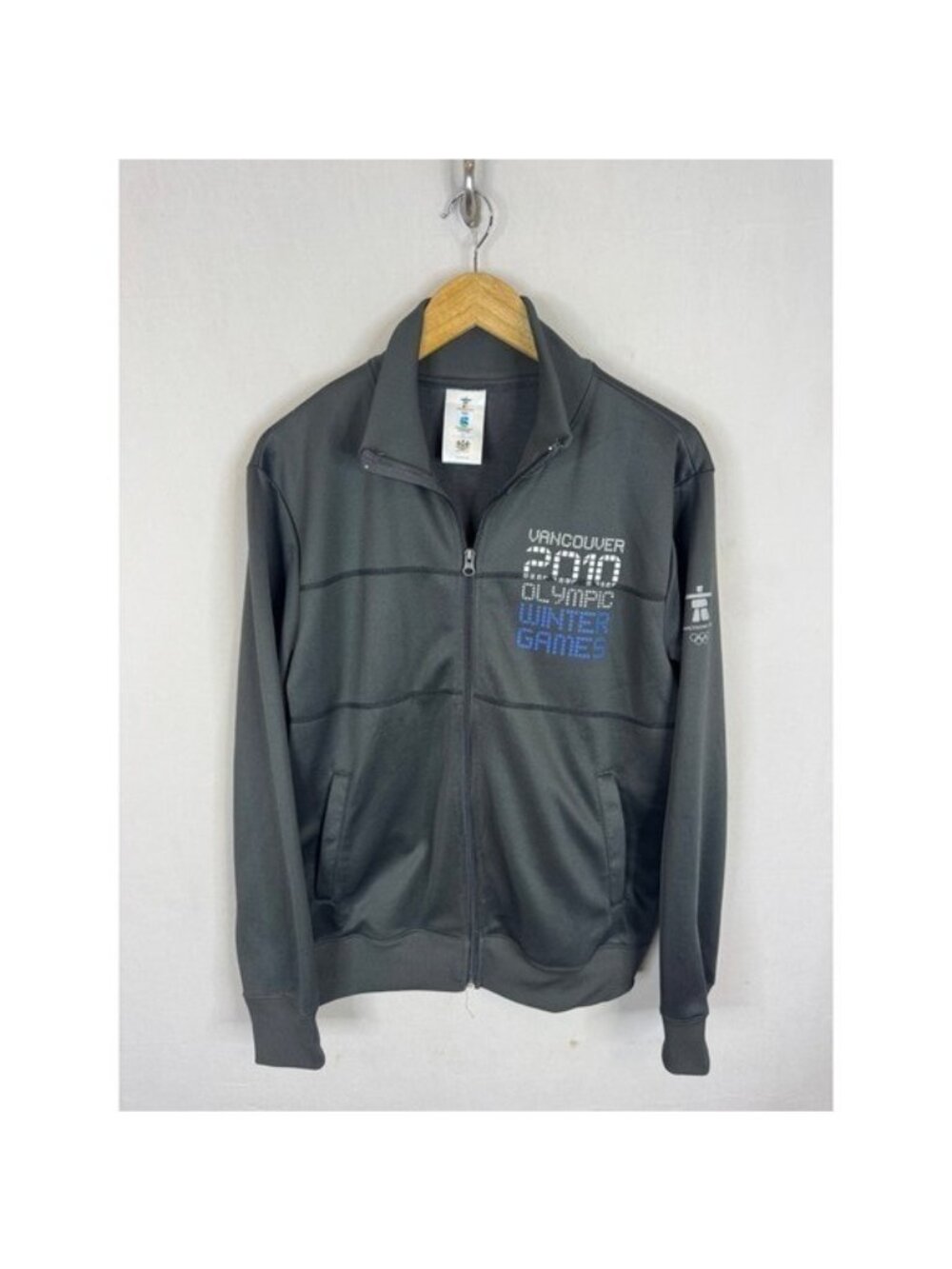 Hudsons Bay Vancouver 2010 Olympic Winter Games Track Jacket Mens Medium Gray
